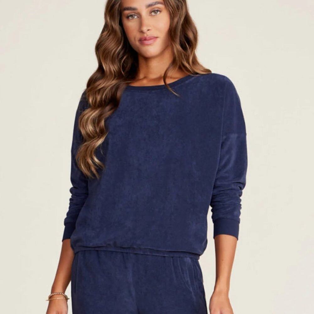 CALIA PLUSH NAVY SWEATSHIRT SIZE MED